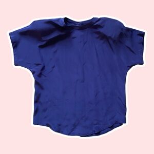 VTG ~ 1980s ~ Linda Allard for Ellen Tracy ~ Dark Blue-Purple Blouse ~ Size 12